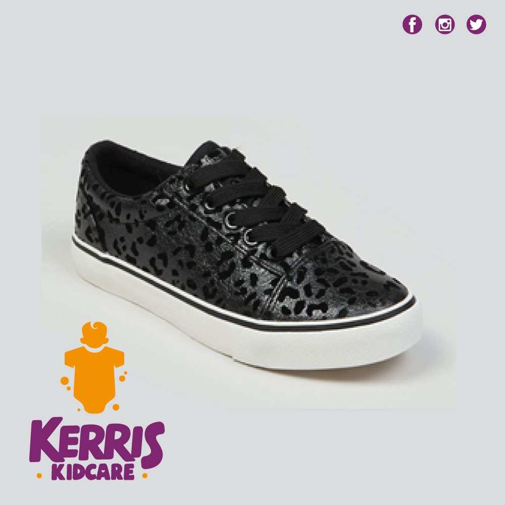 Black Leopard Print Trainers